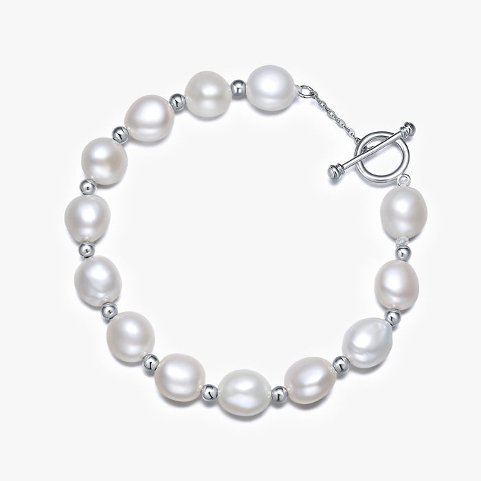 Sterling Silver Baroque Pearl Bracelet