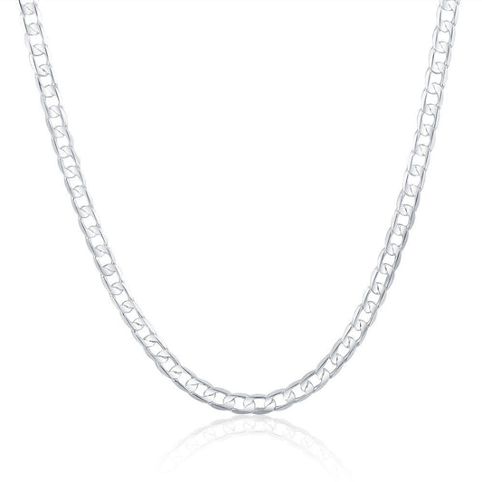 Curb Chain Sterling Silver 6MM