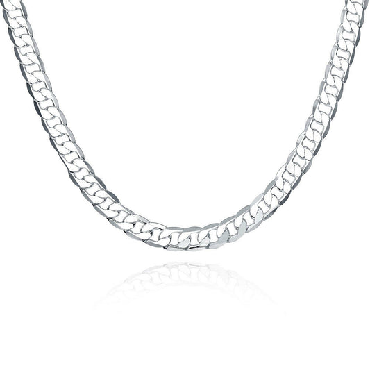 Curb Chain Sterling Silver 8MM