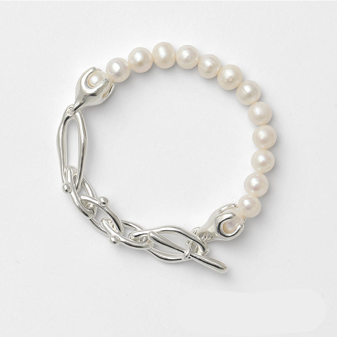 Sterling Silver Baroque Pearl Bracelet