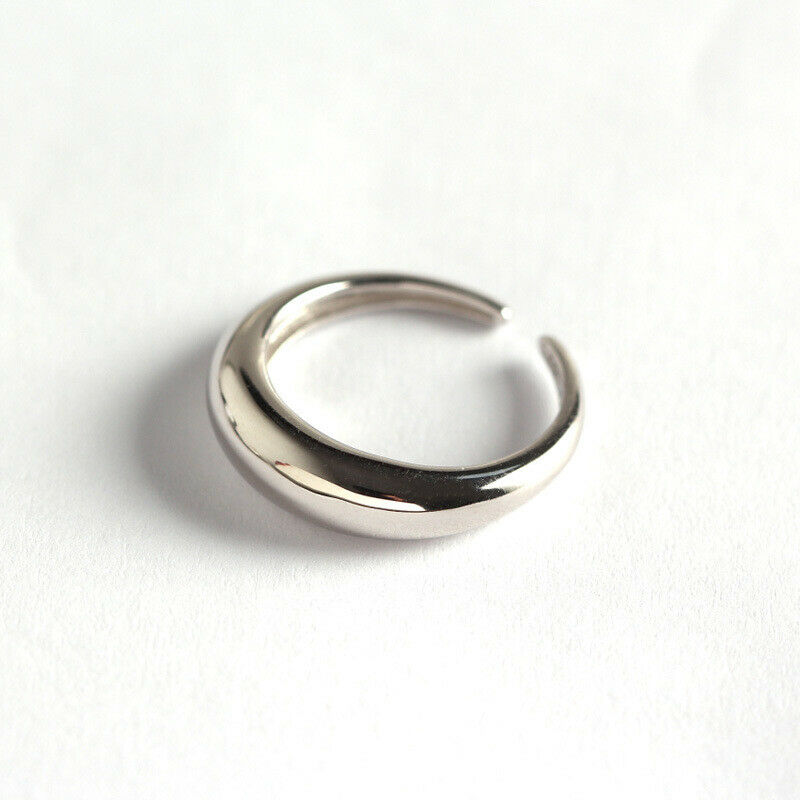 Sterling Silver Solid 5mm Plain Band Wedding Ring