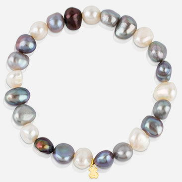 Sterling Silver Baroque Mix Pearl Bracelet